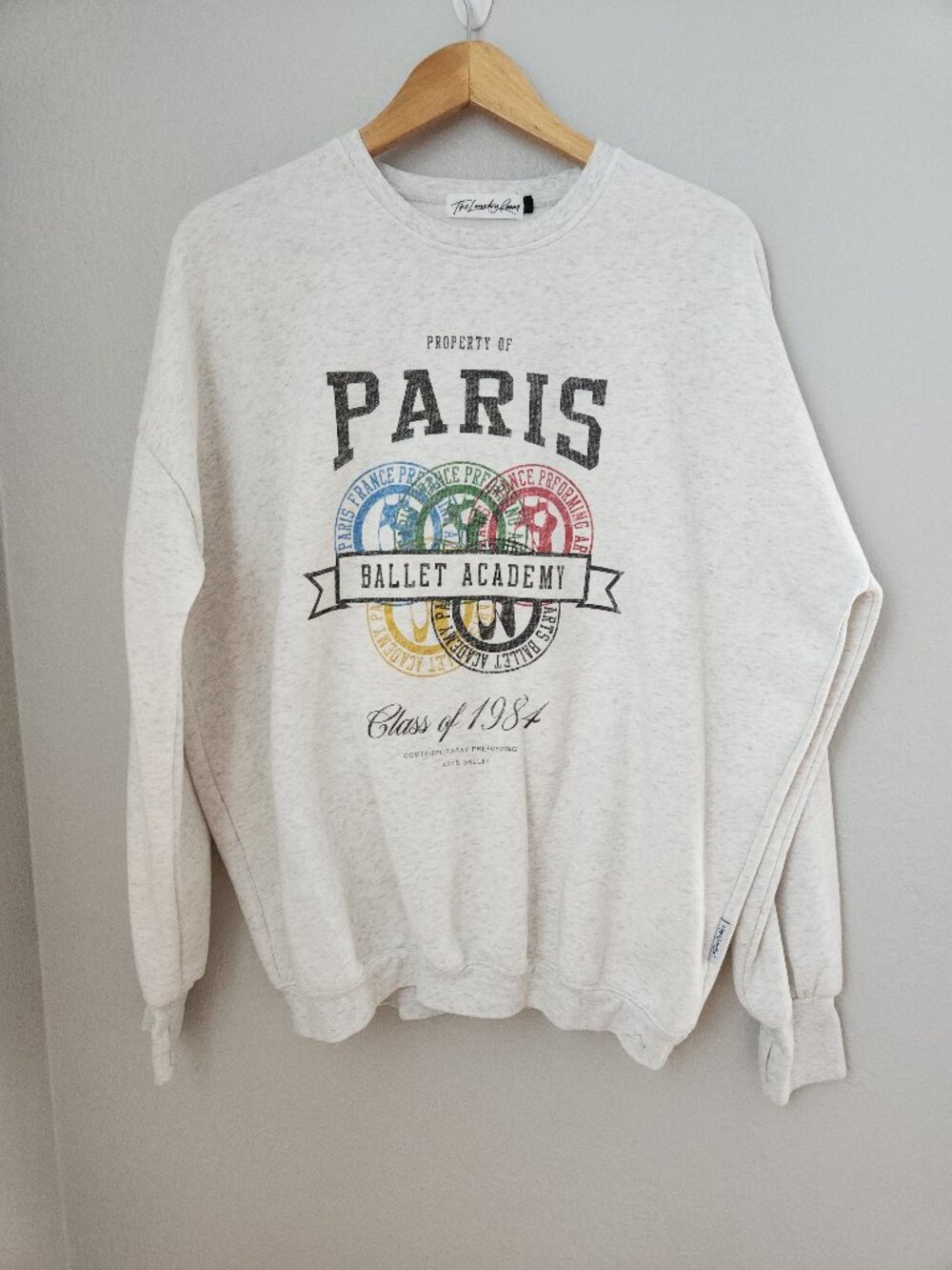 The Laundry Room Paris Ballet Academy Oversized Sweatshirt Womens Size Small